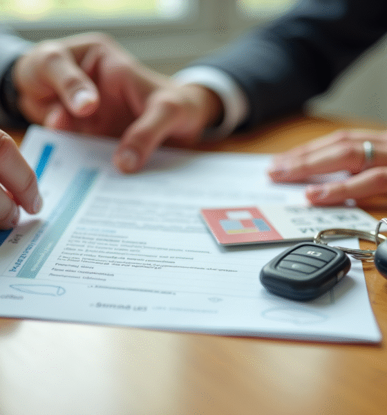 Mains tenant des documents officiels français avec clés scooter et carte d'identité