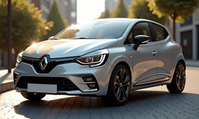 Renault Clio moderne en ville en plein jour