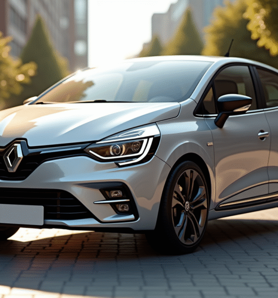 Renault Clio moderne en ville en plein jour